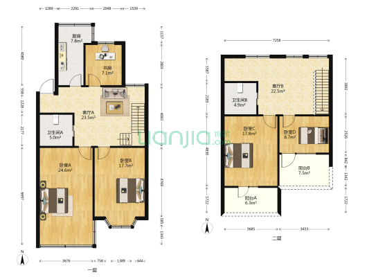 兴浦佳园 5室2厅2卫 155平方