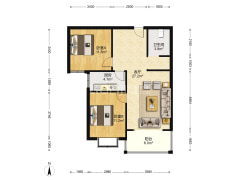 平安D区，南向两居室，房本满五唯一，诚意出售-涿州平安D区户型图