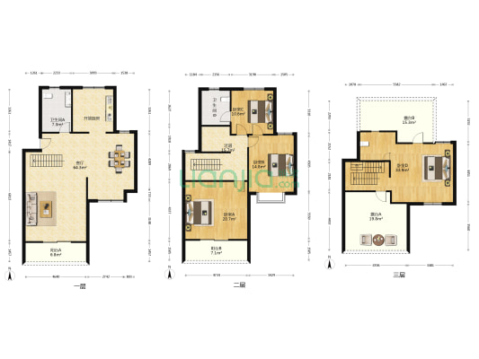 现代园墅 4室1厅2卫 212平方