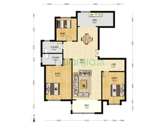 交运·山海懿品 3室1厅2卫 153平方