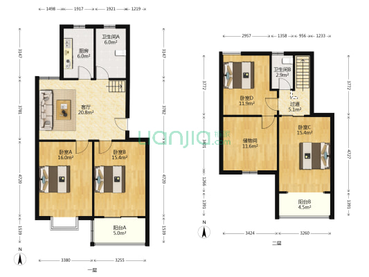 育仁雅居 4室1厅2卫 86平方