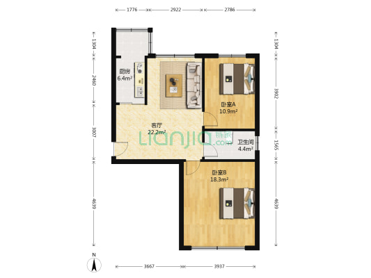 西溪橡园 2室1厅1卫 95平方