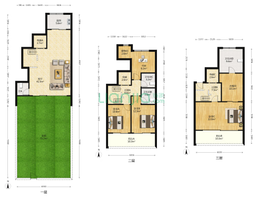 镜栖绿汀里 4室1厅4卫 185平方