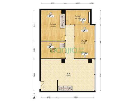 太平洋世纪广场 4室1厅0卫 179平方