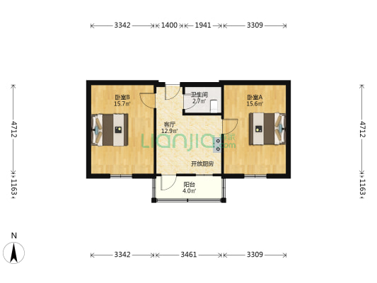 西塘南巷散盘 2室1厅1卫 57平方