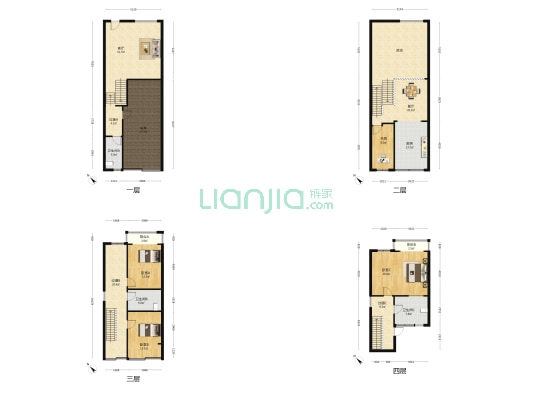 西区花园森之源 4室2厅3卫 228平方