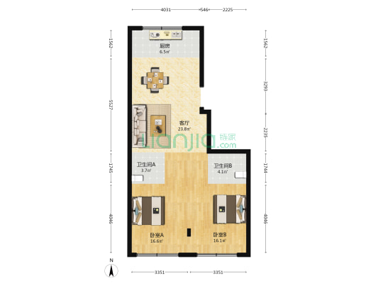 潘家垟村 2室1厅2卫 99平方
