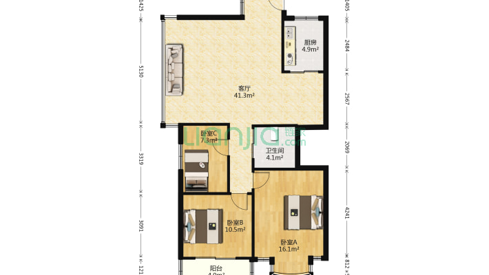 莲花公寓二手房实景图