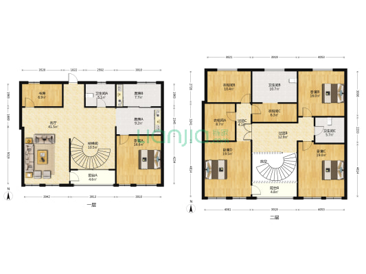金色港湾小区 5室1厅3卫 151平方