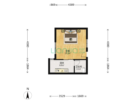 温州大厦 1室0厅1卫 40平方