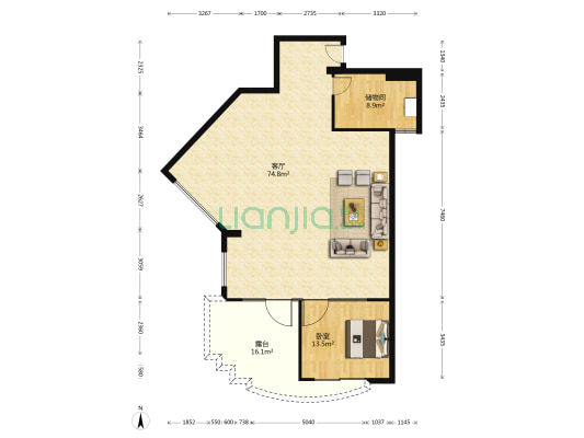南滨大厦 1室1厅0卫 218平方