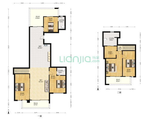 麓湖生态城琥珀瀛洲 5室1厅3卫 183平方