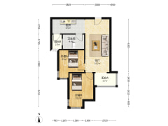 天伦湾一期经典全南两居 好楼层 全天采光无遮挡-涿州天伦湾一期户型图