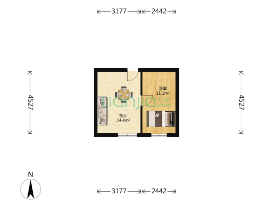 清拖宿舍南苑 1室1厅0卫 35平方