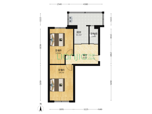 春草路6号 2室1厅1卫 65平方