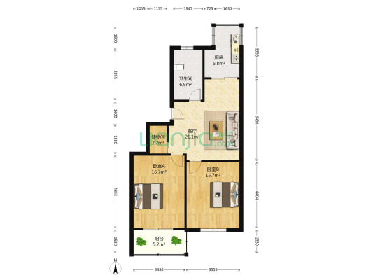 永兴佳园二期 2室1厅1卫 82平方