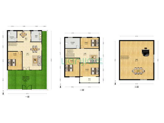官溪园 4室2厅2卫 190平方