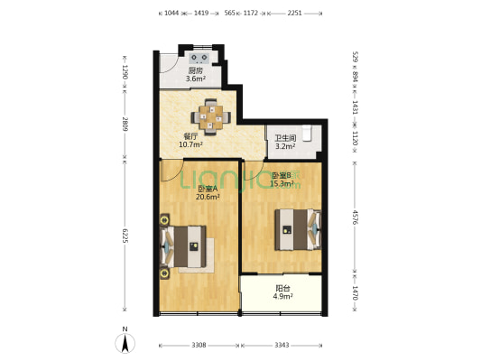 马鞍池西路一百三十二弄 2室1厅1卫 66平方
