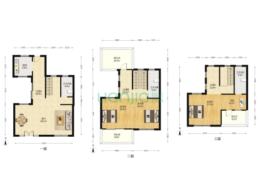 绿地海湾繁海苑 4室1厅3卫 241平方