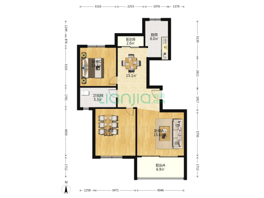 浦江映象 3室1厅1卫 102平方