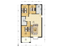 名流枫景洋房南北通透二居......-涿州名流枫景洋房户型图