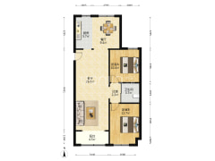 有房本 房屋采光好 视野好 南北通透 配套设施齐-涿州鹏渤新加坡花园户型图