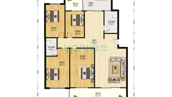 解放路11号二手房实景图