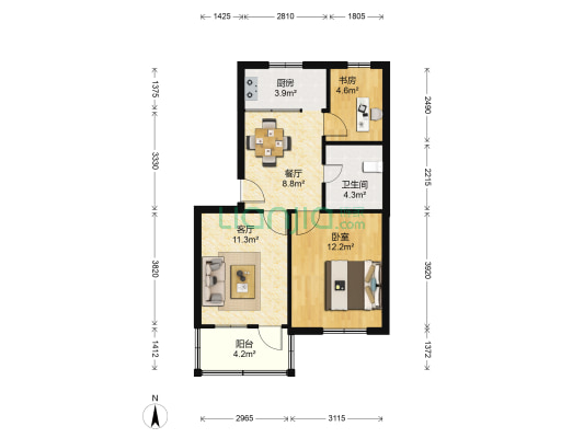 三江口新村南区 2室2厅1卫 63平方