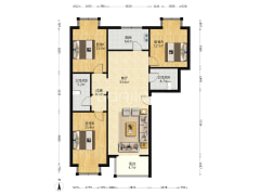 开发区惠友橙园三室两厅双卫精装修拎包入住南北通透-涿州惠友橙园户型图