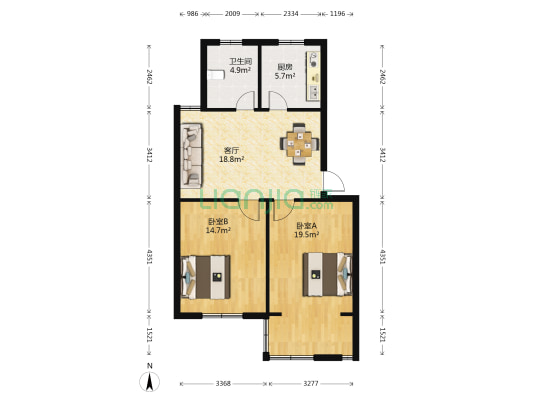 共青小区C区 2室1厅1卫 79平方