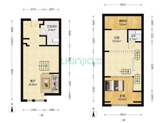 华策中心 1室1厅2卫 50平方