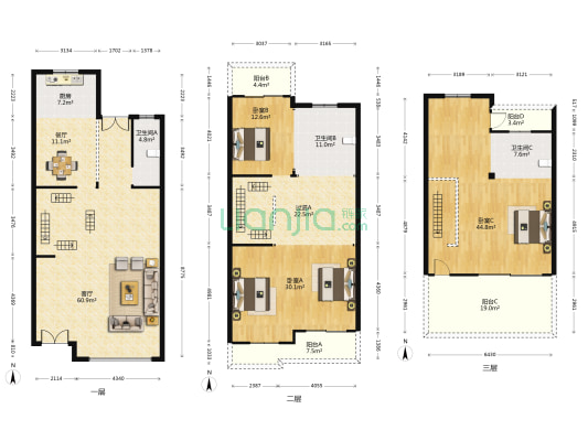 闽都星城 3室2厅3卫 225平方