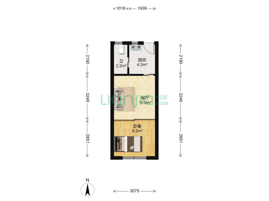 控江路764弄 1室1厅1卫 34平方