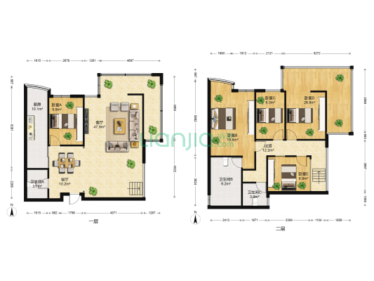 昊鑫望湖城 5室2厅3卫 212平方