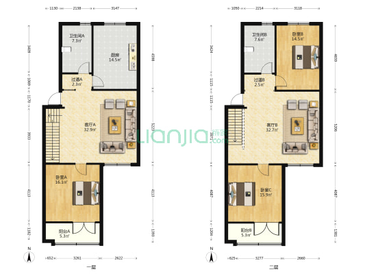春晖小区(丛台区) 3室2厅2卫 192平方