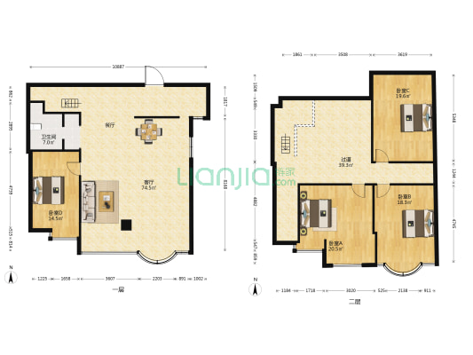 景盛大厦 4室1厅1卫 227平方