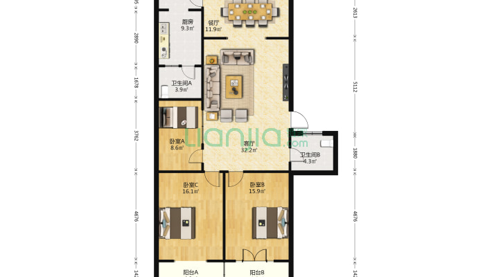 燃料物资总公司宿舍二手房实景图