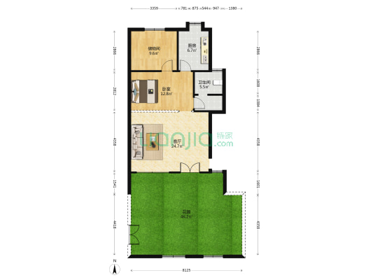 校环路16号 1室1厅1卫 163平方