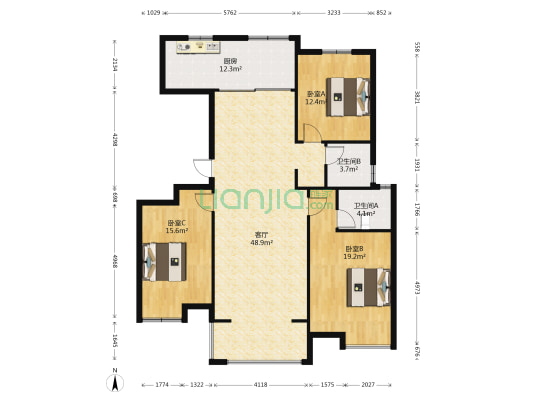 润和苑 3室1厅2卫 133平方
