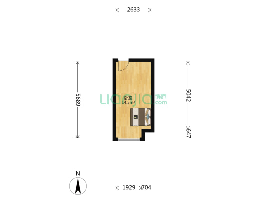瀚柏·青柠时代 1室0厅0卫 22平方