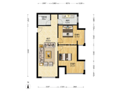 此房东南两居室，户型方正，配套齐全，出行方便。-涿州K2狮子城南区户型图