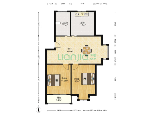 隆泉园 2室1厅1卫 102平方