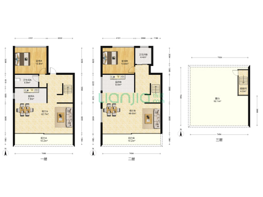 绿城桃花源 2室2厅2卫 188平方