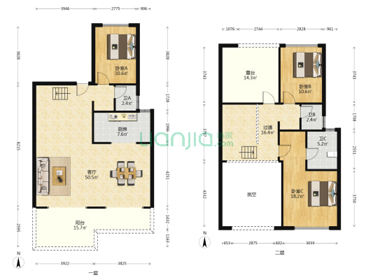 利通长兴城 3室1厅3卫 195平方