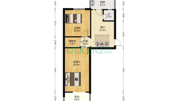 纺织宿舍二手房实景图