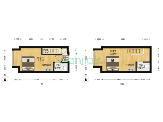 升伟一里南滨 2室0厅2卫 30平方