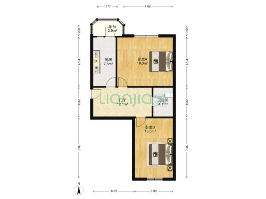安乐小区 2室0厅1卫 78平方