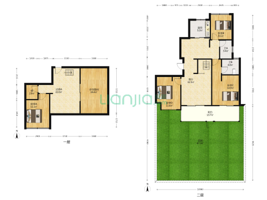 联发亚澜湾 5室1厅2卫 99平方