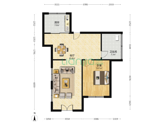 上海花苑 1室1厅1卫 226平方