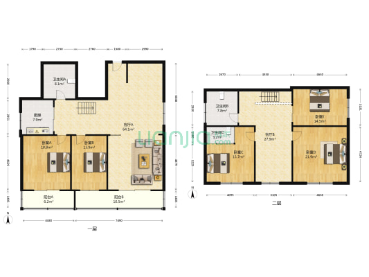 小南关街13号院 5室2厅3卫 315平方